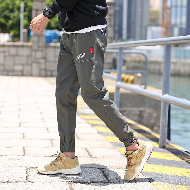 休闲裤男士九分裤潮流宽松束脚裤2017新款运动哈伦裤男裤子帅