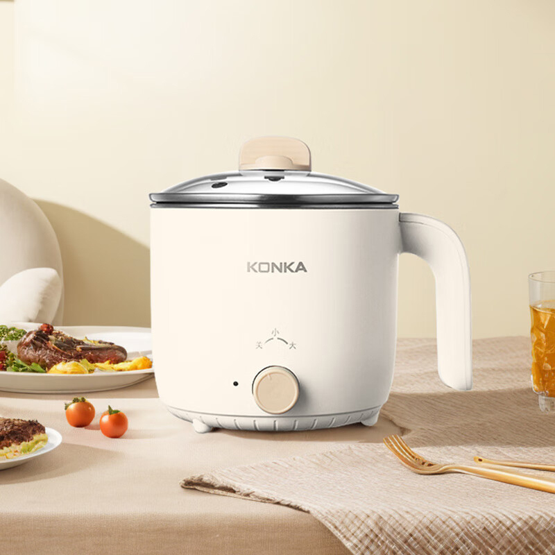 康佳电煮锅1.5升电火锅电蒸锅多功能不粘锅KZG-15YX301高清大图