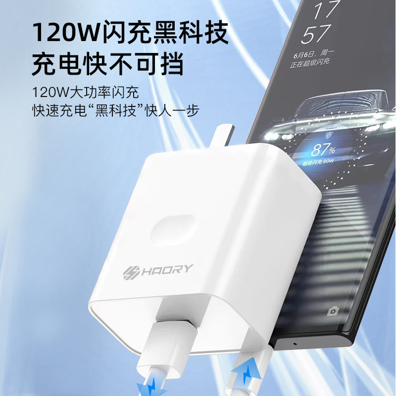 皓睿安心充15号 120W全兼容充电器充电头HR-C20 HR-C20全兼容充电器120W高清大图