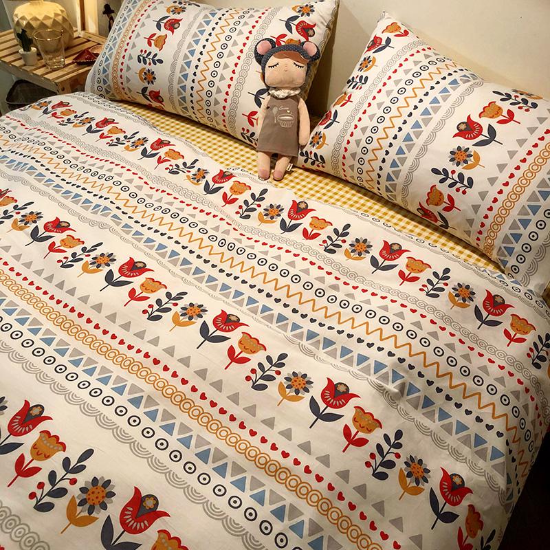 家柏饰(CORATED)小花全棉被套单件全棉150200被罩1.8米单双人20020m四件套高清大图