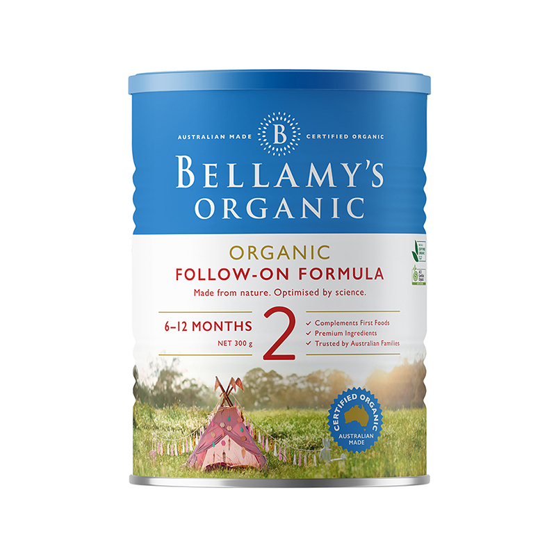 澳洲进口 贝拉米(Bellamy’s) 有机较大婴儿配方奶粉 2段300g(6-12个月)