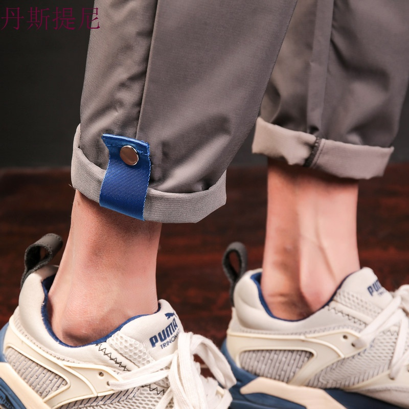 男裤子休闲裤韩版潮流八分裤夏季薄款哈伦裤宽松直筒裤运动八分裤