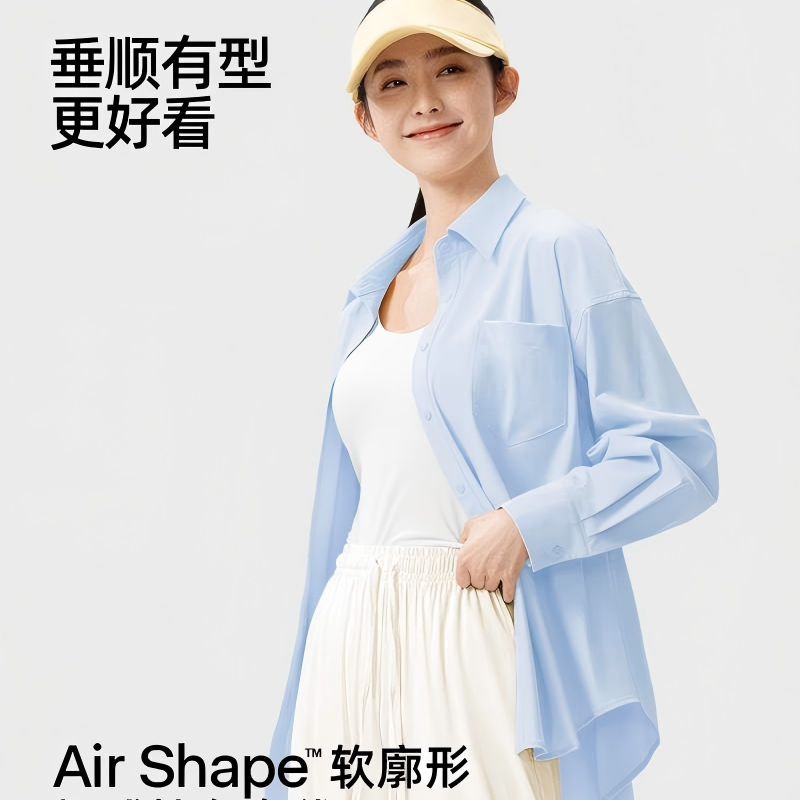 小野和子 衬衫防晒衣女防紫外线夏季新款高端冰丝防晒服外套 云纱白M码高清大图