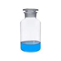 垒固 玻璃磨口瓶 透明大口 试剂瓶 分装瓶 溶液瓶盒装 透明大口500ml,2个