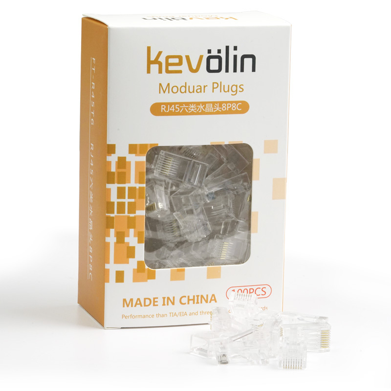 柯菲林(kevolin)FT-R45T6F RJ45六类水晶头8P8C (100颗/颗)