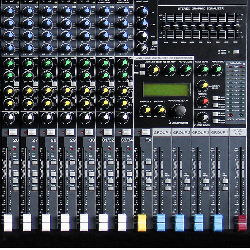 惠度(HuiDu)32路输入四编组输出模拟调音台 RMX3204(销售单位:台)高清大图