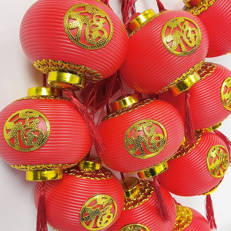 LED灯笼串 4米10灯-Ф115mm 红色 常亮/条高清大图