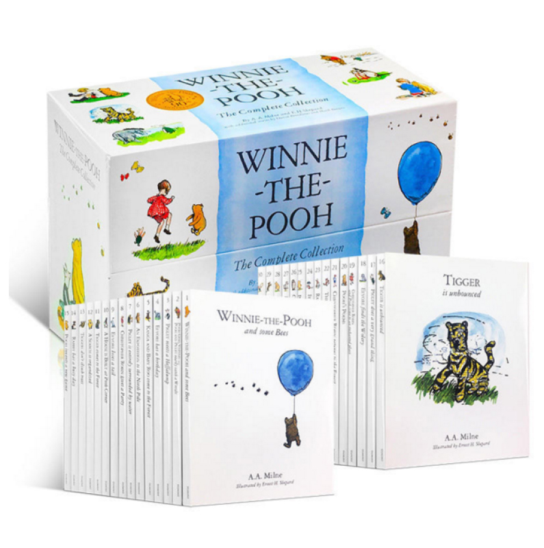 [正版]小熊维尼/维尼熊30册全集 精装套装 英文原版 Winnie-the-Pooh 桥梁章节书 影视原著 经典高清大图