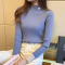 打底衫毛衣女2021秋冬新款韩版修身半高领针织长袖上衣莎丞