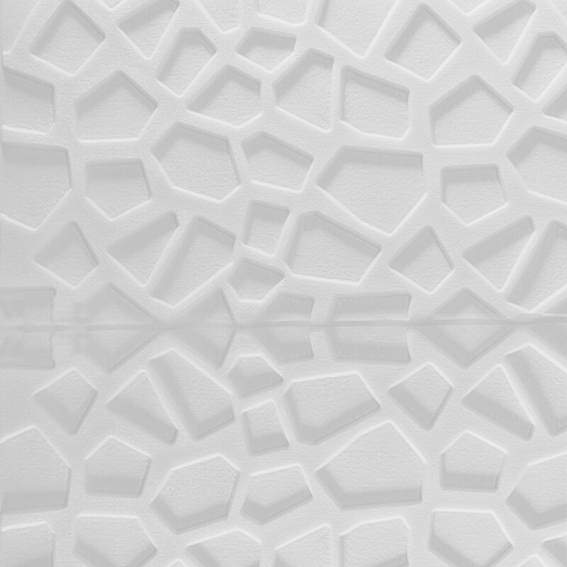 墨斗鱼 防撞墙贴 网格70*70cm白色2791 防水隔热加厚防潮3D立体墙贴软泡沫翻新办公家用卧室客厅儿童房软包