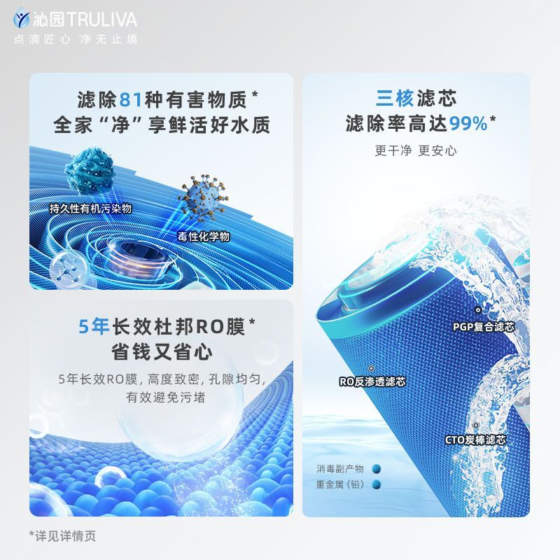[沁园UR-P5840]沁园净水器家用厨房RO反渗透自来水过滤器小水艇直饮机净水机纯水机