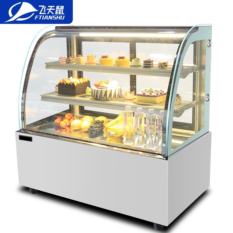 飞天鼠(FTIANSHU) 蛋糕柜展示柜水果冷藏柜保鲜柜风冷点菜柜饮料熟食寿司柜西点柜 1.5米弧形后开门带除雾风冷无霜