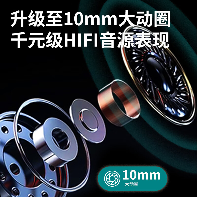 纽曼(Newmine)Q7 真无线蓝牙耳机 ANC主动降噪耳机 (单位:个) 黑色高清大图