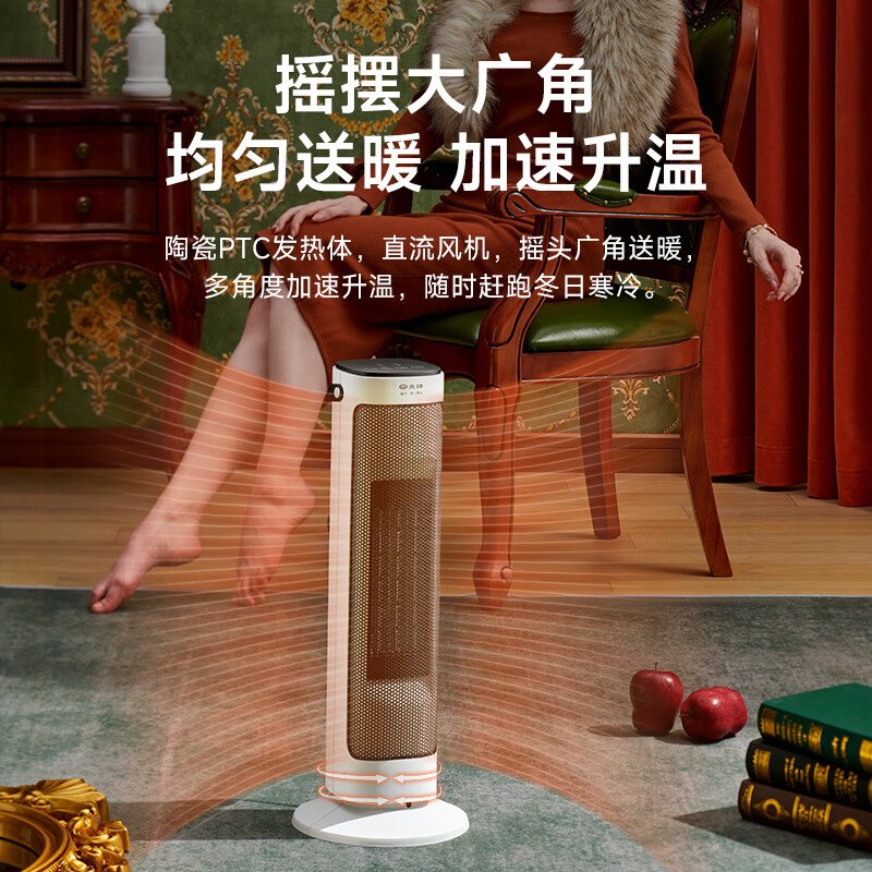 先锋(SINGFUN)取暖器家用立式暖风机摆头电暖器电暖气热风机速热 DNF-N1R遥控款高清大图
