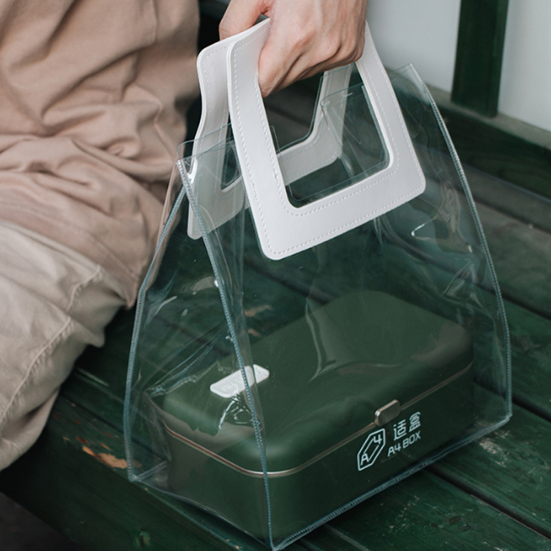 适盒 A4BOX 电加热饭盒 插电保温 上班族电热便携热饭神器便当盒车载套装（植感绿色）饭盒+餐具