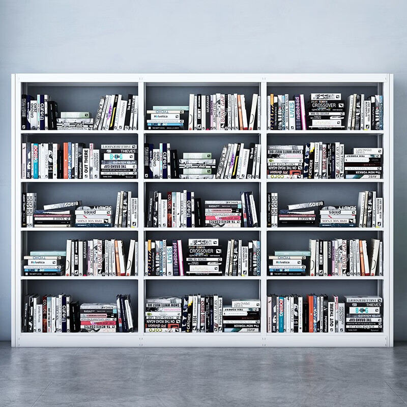 震怡钢制书架单面五层一列三组W2800*D300*H2000mm