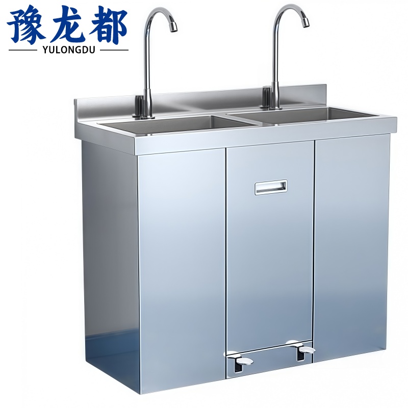 豫龙都不锈钢洗手池脚踏个