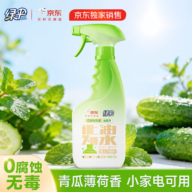 绿伞 0腐蚀无毒油烟净化油为水除重油污垢清洁剂 500g高清大图