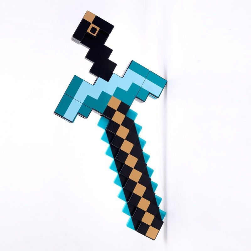 变形剑声光版minecraf我的世界周边变形钻石剑稿二合一儿童玩具武器