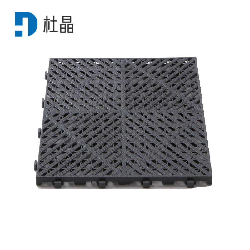 杜晶 DJ-DD205 地格栅板洗车场免挖槽地漏塑料拼接地板革 灰色方形0.4米宽