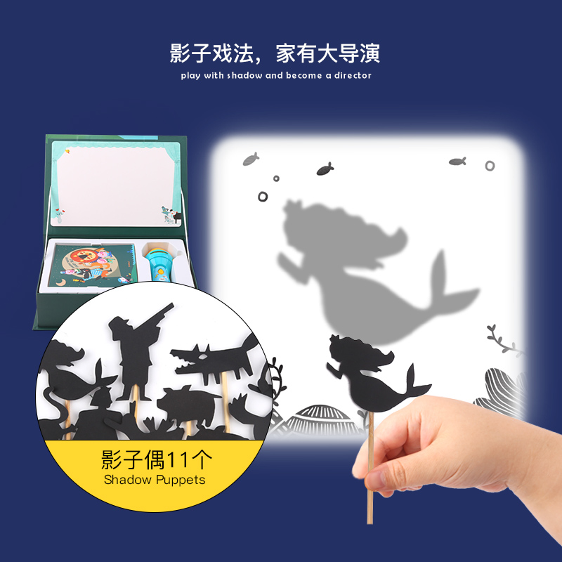 JoanMiro美乐童年 儿童投影仪故事机发光玩具宝宝睡前童话益智早教图案手电筒高清大图