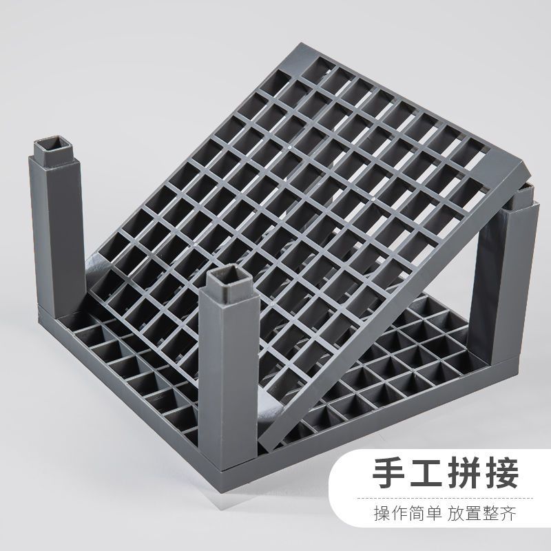 柏伦斯多功能画笔笔架插笔笔座美术绘画擦笔器毛笔架画笔收纳工具 49格 白色