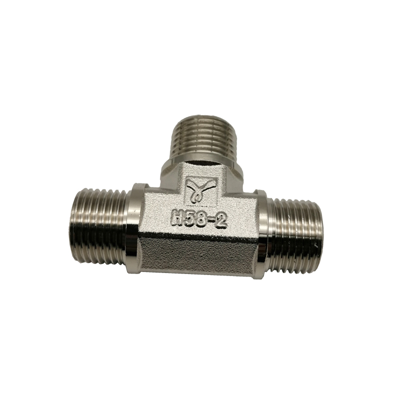 南方卫通 全铜内外丝三通接头 内外螺纹三通接头 燃气.水暖配件 4分全外丝电镀三通