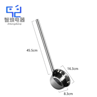 万允 不锈钢长柄水瓢大汤勺 16cm/个(16cm)
