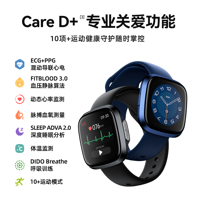 [官方正品]didoG28高精准度无创测血糖血压血氧智能手表24小时动态体温心率跳脏监测试仪健康老人运动手环高清大图