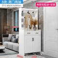 鞋柜家用口玄关柜简约现代厅柜大容量鞋架进入户衣帽柜鞋柜_713_290 B款暖白色两门两抽（配送+安装）组装