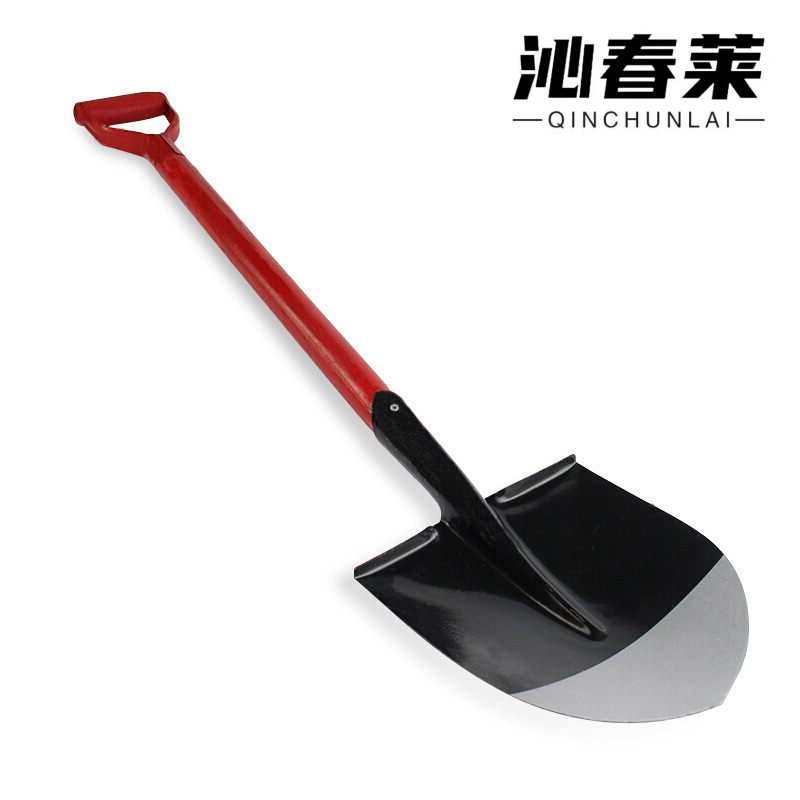 沁春莱消防锹黑色红柄/尖头/把高清大图
