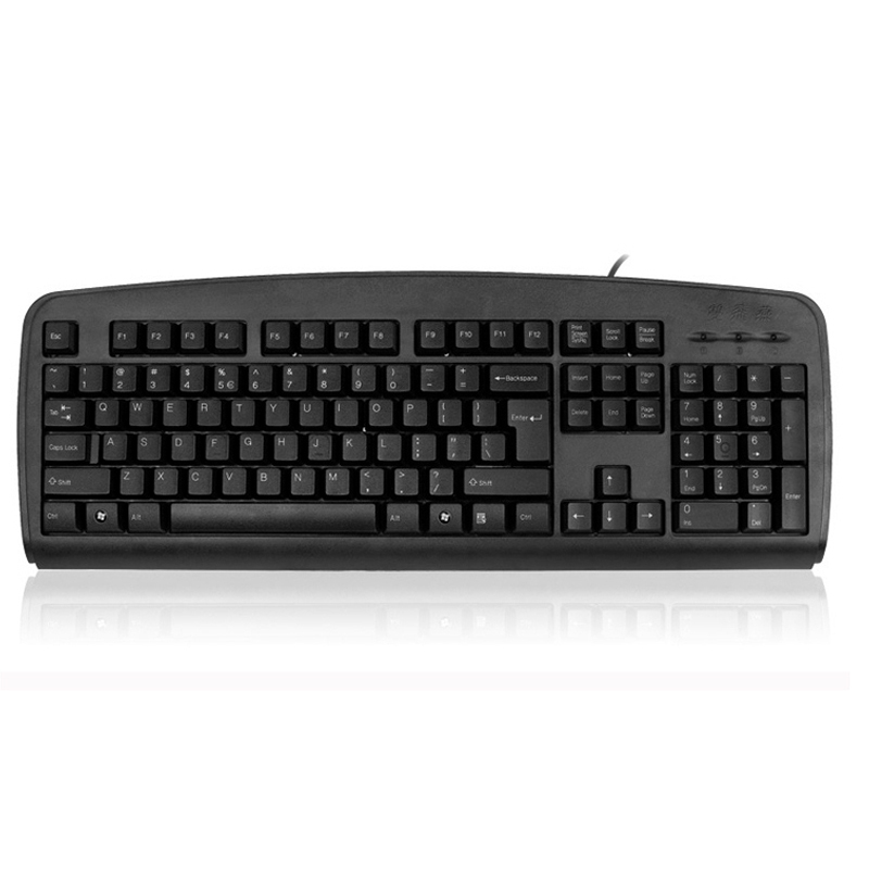 双飞燕(A4TECH)KB-8U 键盘有线键盘办公键盘防水104键 黑色