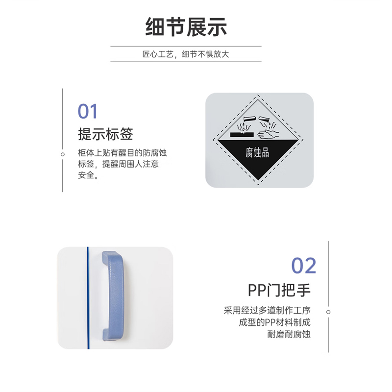 鑫金虎药品柜4门PP柜试剂柜BX13 900*450*1800mm高清大图