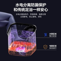 南极人足浴盆全自动按摩洗脚盆电动恒温加热泡脚桶神器家用高深桶 [旗舰款自动按摩]全自动太极揉捏+熏蒸泡+智能恒温+快速升