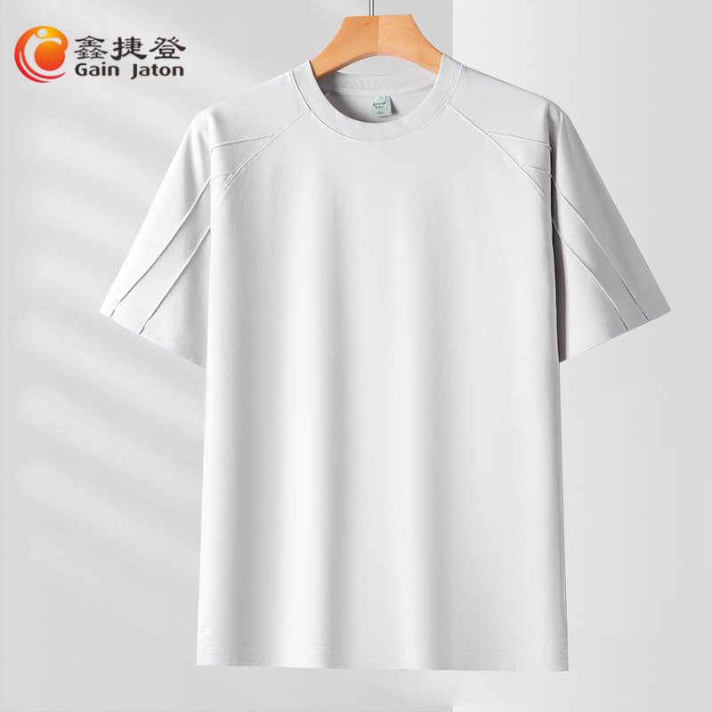 鑫捷登 男女款莱赛尔插肩休闲短袖LWKS-T303高清大图