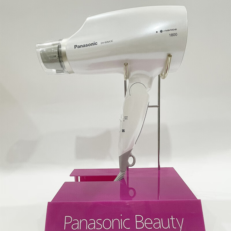 松下(Panasonic)电吹风EH-WNA3C-W白色家用纳米水离子护发高速大风力速干折叠便携吹风筒大功率吹风机高清大图