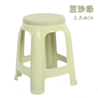 七日爱(Qiriai)塑料板凳双色凳子椅子家用餐凳加厚成人时尚创意高圆凳 炫彩豆沙绿48cm高