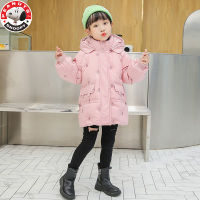 史努比(SNOOPY)儿童女小中童外穿羽绒服冬季外套刺绣花羽绒服HL-21086