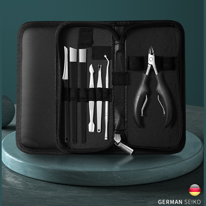 白色小号鹰嘴钳+剔甲器 【德国精工】甲沟护理8件套（持久锋利不留毛刺）