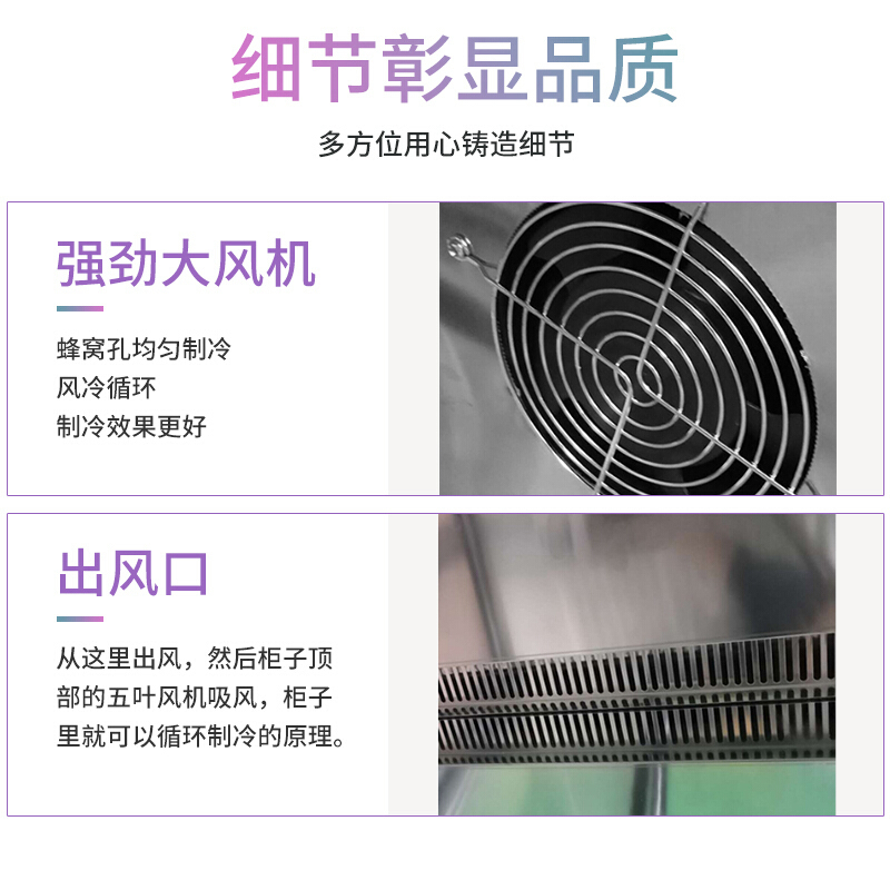 希冷(XILEN)鲜花柜保鲜柜风冷展示柜冷藏柜鲜花植物柜花店立式陈列柜商用 1.8米三门豪华款