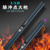 家用纳丽雅电子点火棒煤气灶打火机长手柄脉冲充电点火厨房充电电弧土豪金(18.2cm)
