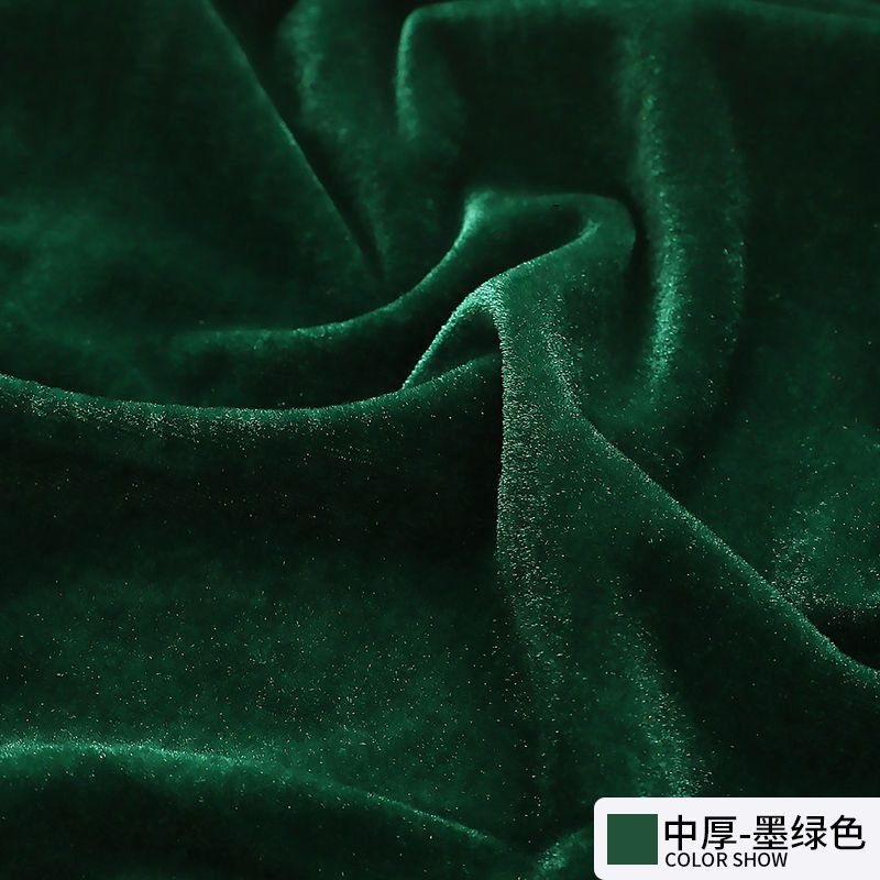 金丝绒布料 加厚黑色红色背景布装饰会议桌布窗帘面料 绒布地摊布