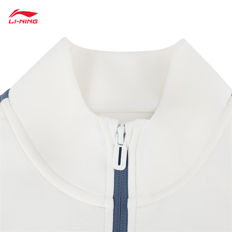 李宁(LI-NING) 女款2024开衫无帽卫衣AWDUA80-2 乳白色 XS-3XL(码数备注)