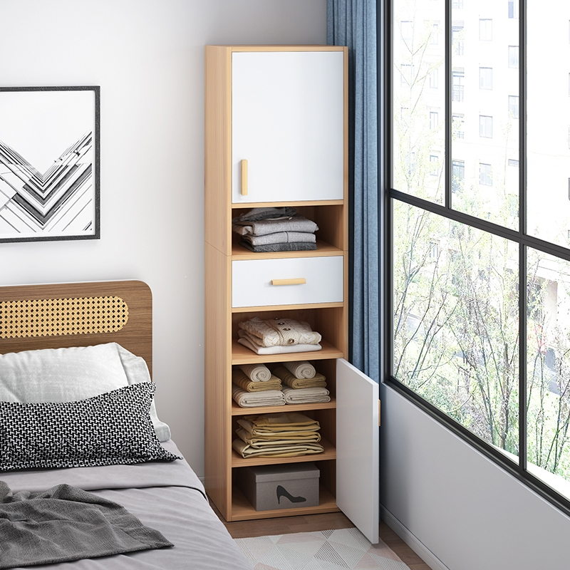 知渡单门衣柜小户型家用卧室储物柜儿童小型衣橱简易出租房用单人柜子