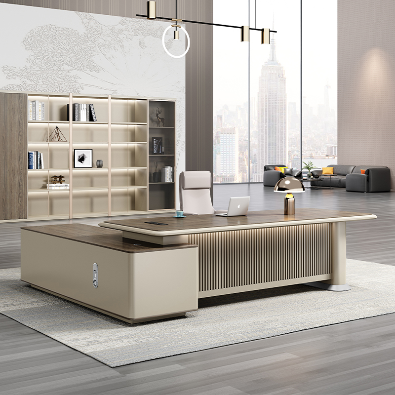 臻远 ZY5042781 简约大班台经理办公桌办公室主管桌 2.4米高清大图