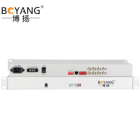博扬 PDH光端机 4路E1 4路2M光端机 FC单模双纤60km 机架式双电源 1对价 BY-4E1-60KM