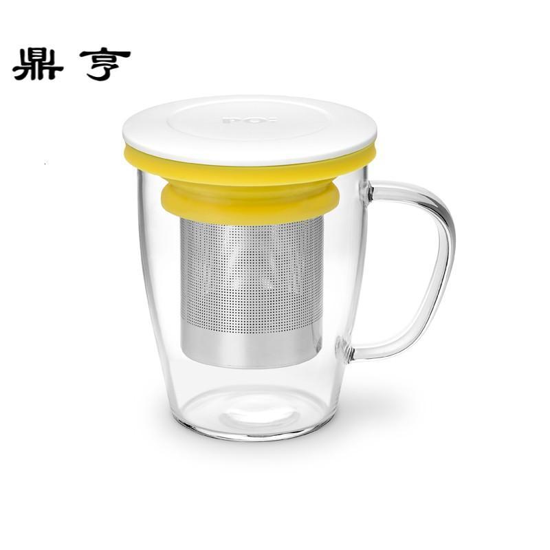 鼎亨丹麦PO明茗杯茶水分离过滤茶杯子欧洲简约创意玻璃带盖办公室