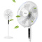 美的 (Midea) 电风扇 SAC35BR 3档风速 7小时定时 俯仰可调节 预约功能落地扇 正常风遥控控制