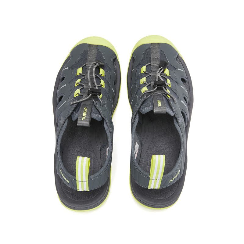 探路者沙滩鞋男士橡胶包头运动凉鞋护脚趾春夏季防滑洞洞鞋软底轻便防滑耐磨涉水休闲织带凉鞋图片