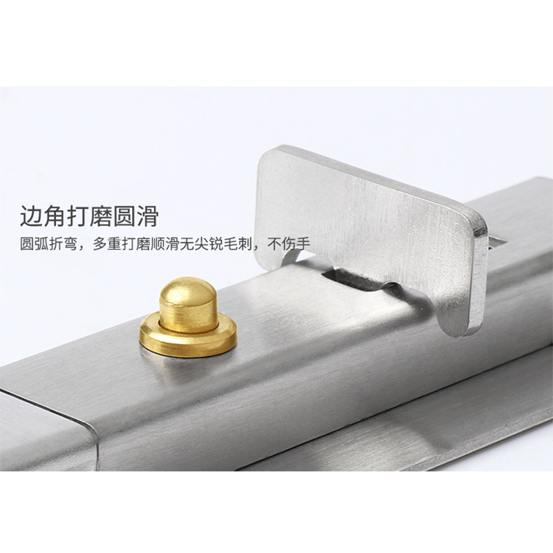 蒙企智品2个凹底不锈钢双头自弹插销3寸/组高清大图